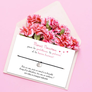 Cadeau Nounou Merci pour ta gentillesse - Bracelet et Carte